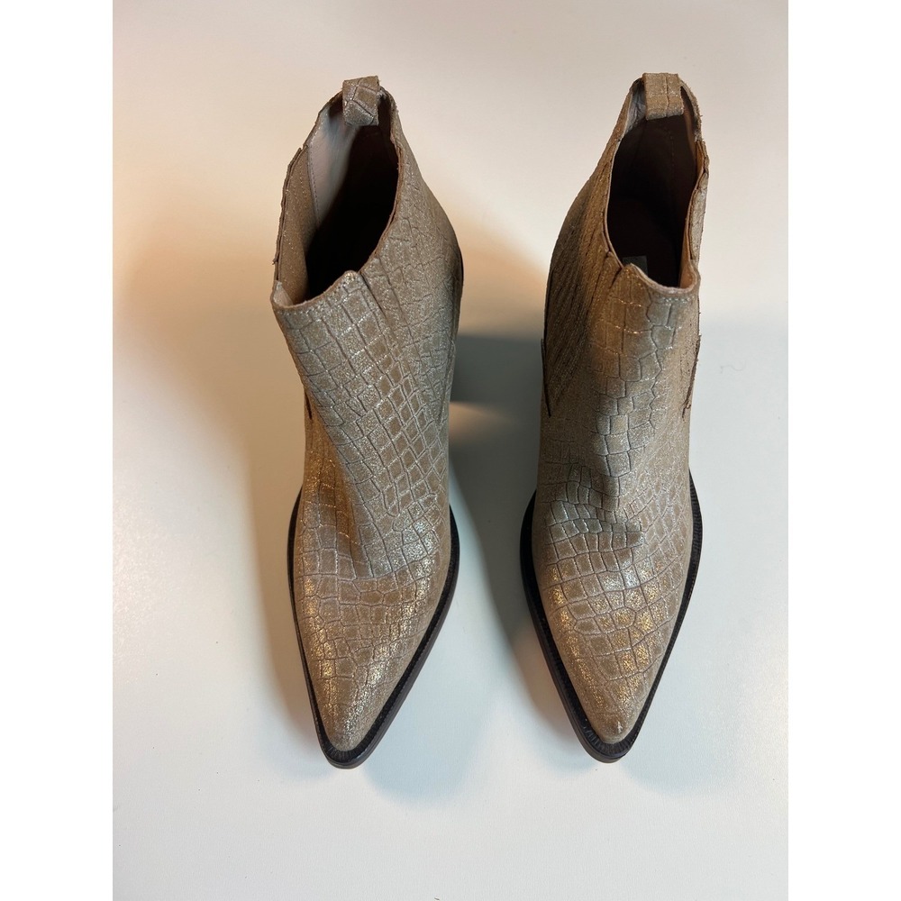 Emanuele Orasto Italy Leather Ankle Boots Block Heel Pointed Toe Size 39/8.5 - Picture 4 of 11